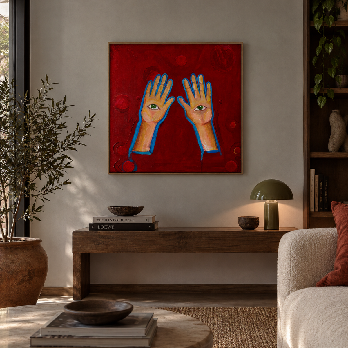 I Wish My Hands Could See - 50x50cm Acrylic Painting
