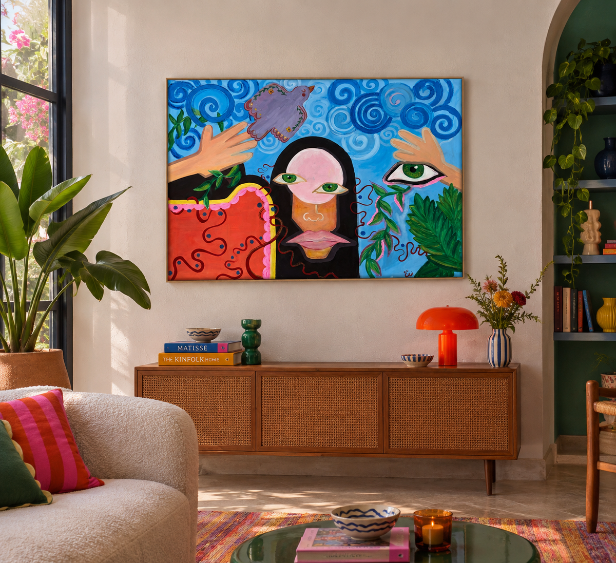 Reaching For The World - 100x80cm Acrylic Painting