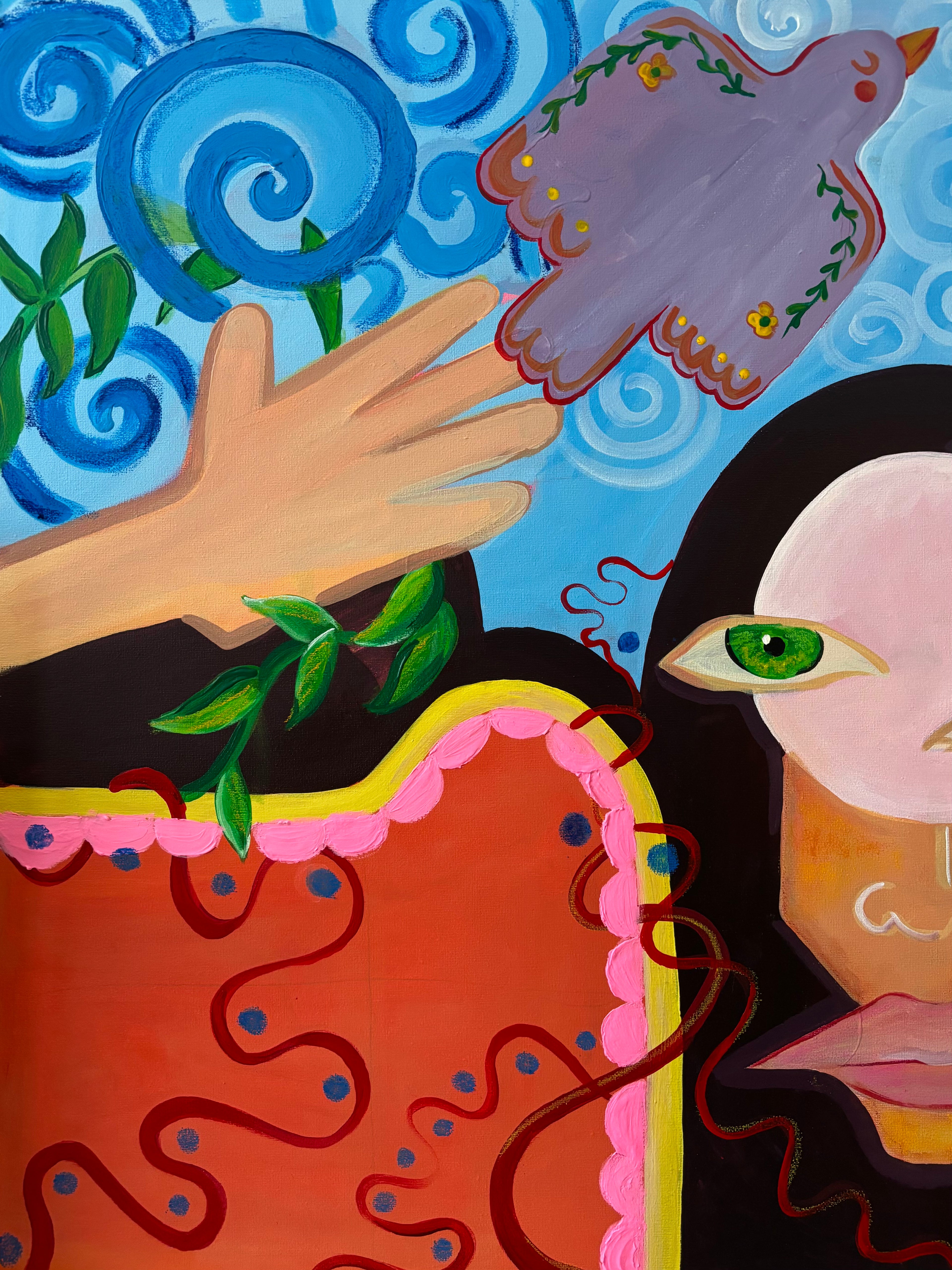 Reaching For The World - Acrylic Painting